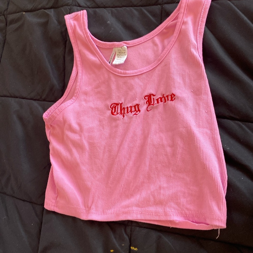 its a cropped tank top
